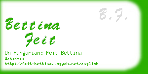 bettina feit business card